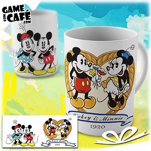 Caneca Mickey e Minnie Retro