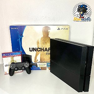 Playstation 4 FAT 1TB + Uncharted 4 - Game com Café.com