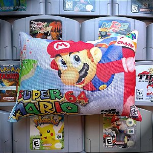 Mini Almofada Cartucho do Super Mario 64