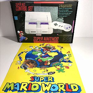 Caixa Super Nintendo + Poster Super Mario World