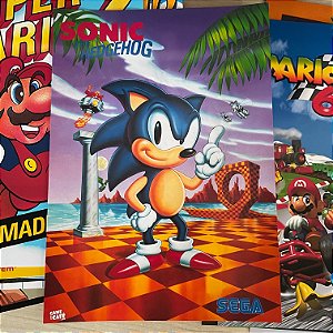 Poster Sonic 1 do Mega Drive
