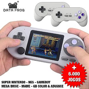 Super Nintendo Portátil - 6.000 Jogos - 2 Controles