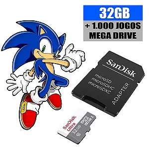 Micro SD 1.000 Jogos para o Mega Drive da TecToy