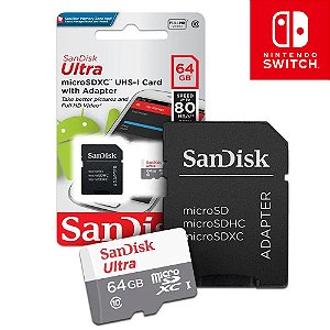 Micro SD 64GB - SanDisk Classe 10
