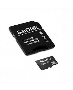 Cartão de Memória Micro SDHC com Adaptador SanDisk 8 GB