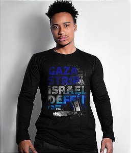 Camiseta Manga Longa Militar Gaza Strip Israel Defense Secret Box Team Six