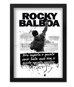 Poster com Moldura Militar Rocky Balboa
