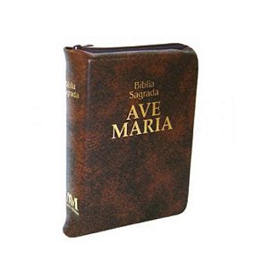 BÍBLIA SAGRADA AM - MÉDIA ZIPER - MARROM