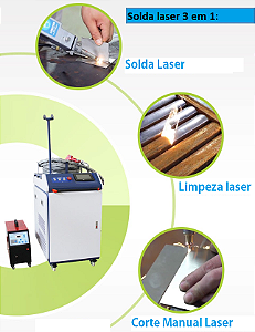Máquina De Solda a Laser Industrial 3 em 1 – Fiber Laser 1500W