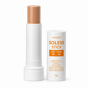 Protetor Solar Facial Stick FPS 95 Com Cor Bege Claro Natupele 14g