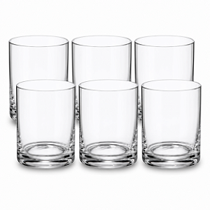 Kit 6 Copos Crystal para Whisky Base Reforçada 320ml Premium