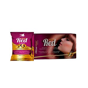 Matizador Red 3D Alise Hair Vermelho intenso - Kit 24 Sachês 50ml