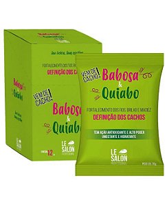 Máscara Babosa e Quiabo hidratação Profunda Le Salon - Kit 12 Sachês 30g