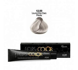 Coloração em Creme Louro ultra Claro Pérola 12.89 Felps Color Professional 60g