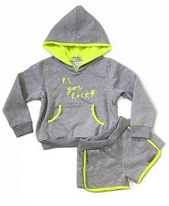 Conjunto Infantil Feminino Moletom Flanelado