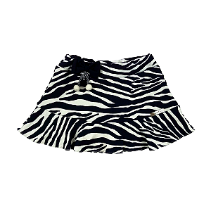 Saia Infantil Juvenil Babado Animal Print