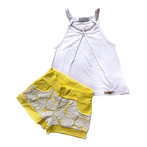 Conjunto Infantil Short Bordado