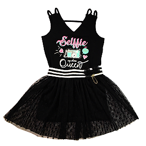 Vestido Infantil Tutu 2 Preto