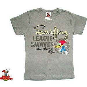 Camiseta Infantil Cinza - Pica Pau