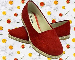 Espadrille Camurça vermelha