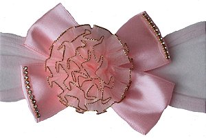 Faixinha Infantil  Flor Rosa