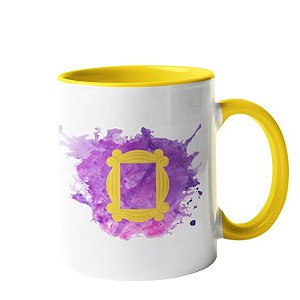 Caneca Friends Moldura Amarela