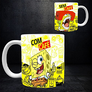 CANECA BOB ESPONJA CAFÉ/SEM CAFÉ