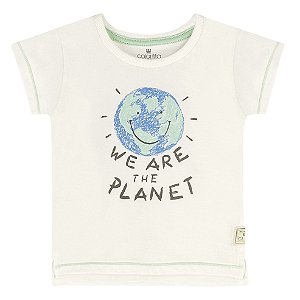 Camiseta Infantil Menino Camiseta Planet Barquinhos Branco