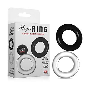 Mega Ring - Kit com 2 Anéis Penianos Lisos