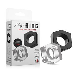Mega Ring - Kit com 2 Anéis Penianos Hexagonais