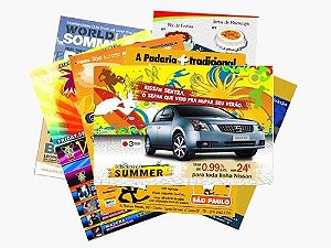 flyers(panfletos) 2500 un 115g 10mm x 14 mm