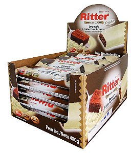 Barra de Cereal Light Brownie Branco Ritter - Display c/24