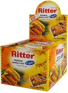 Barra de Cereal Light Banana, Aveia e Mel Ritter - Display c/24