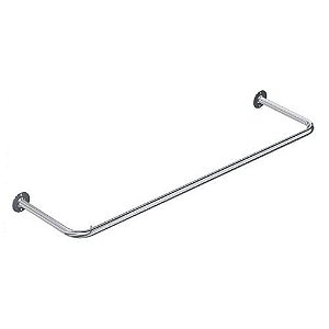 Arara fixa de parede cromada 1,50 metro