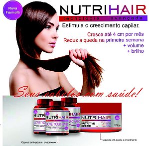 Kit Nutri Hair Will Life ( 1 frasco com 30 capsulas e 1 mascara de 340 g)
