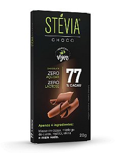 STÉVIA CHOCO 77% cacau - tablete 20g