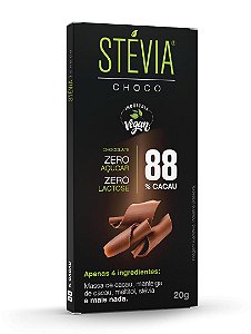 STÉVIA CHOCO 88% cacau  - tablete 20g