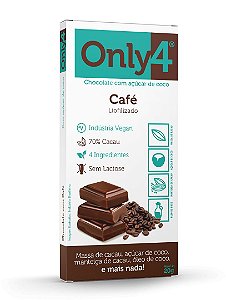 ONLY4 CAFÉ LIOFILIZADO  70% cacau - tablete 20g