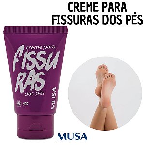 Creme Para os Pés Previne Fissuras e Ressecamento Hidratação Intensa 50g Musa