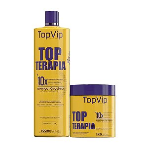 Kit Profissional Pós Química Topterapia TopVip - Tratamento Capilar Shampoo e Máscara