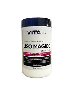 Creme Tratamento 2 em 1 Alinhamento Total dos Fios e Sem Frizz Liso Mágico Vita Hidrat 1kg