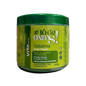 Gelatina Para Transição Ativadora de Cachos Nutrição Intensa Super Fixação Tô de Ondas Vita Hidrat 550g