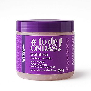 Gelatina Capilar # Tô de Ondas Cachos Naturais Mel e Coco 550g VitaHidrat