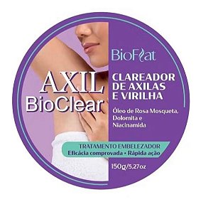 Clareador de Virilha e Axila Axilclear 150g Axilas e Virilhas Escuras Nunca Mais BioFlat