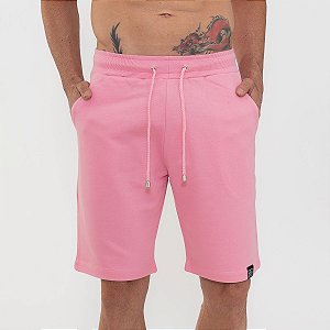 Bermuda Moletom Rosa