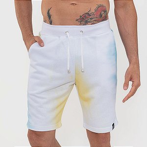 Bermuda Moletom Estampado Tie Dye Brasil