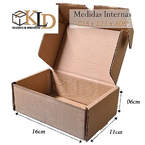 25 caixas de papelão - MEDIDAS 16x11x06 cm | MODELO SEDEX | 1º LINHA