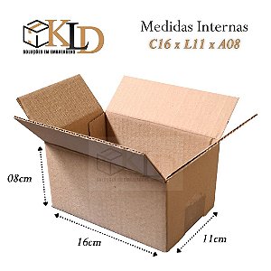 200 caixas de papelão - MEDIDAS 16x11x08 cm | 1º LINHA - ENVIOS HD EXTERNO E ACESSÓRIOS