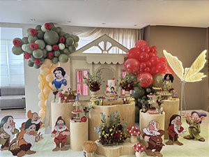 Decoração branca de neve