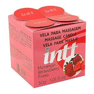 VELA PARA MASSAGEM BEIJÁVEL MORANGO